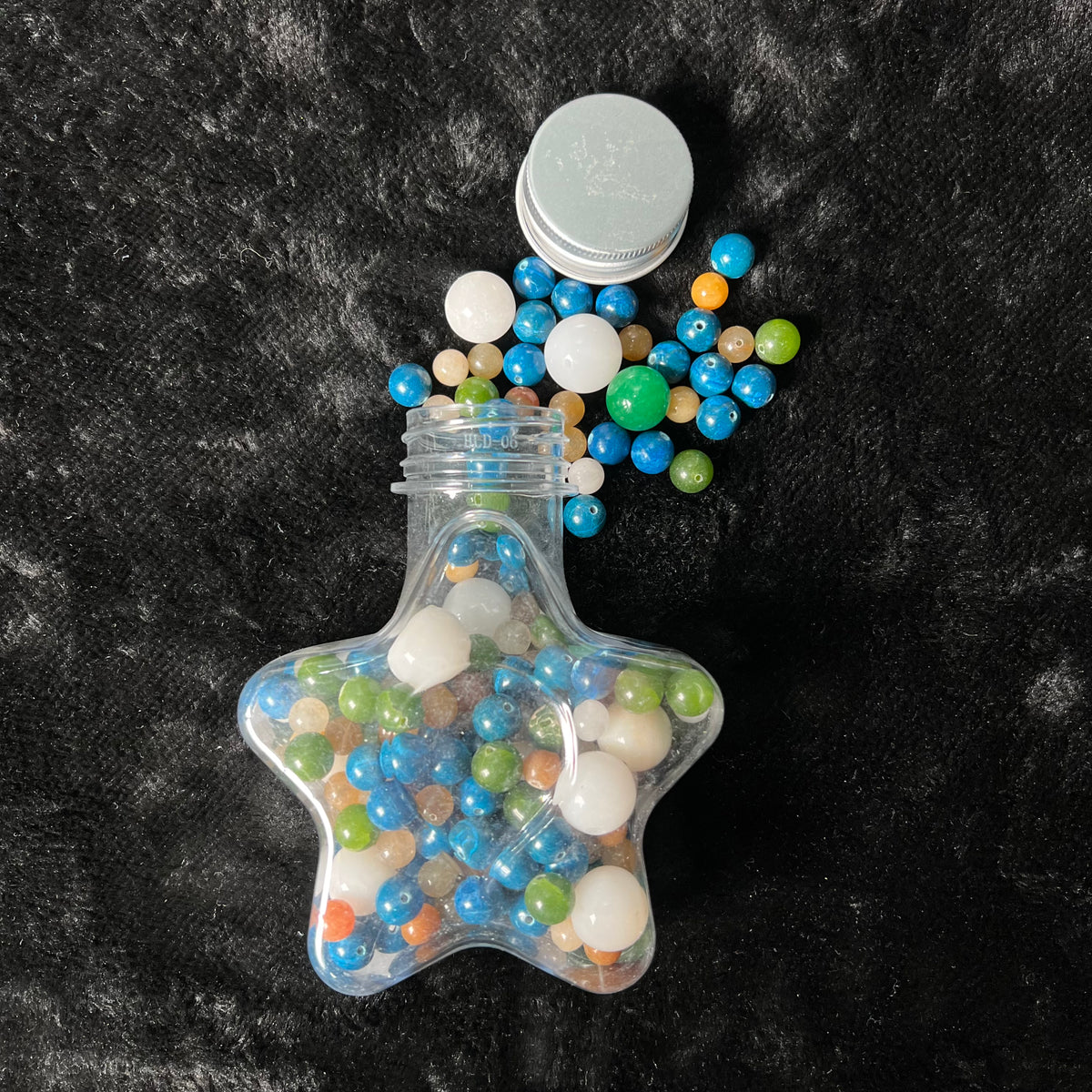 Mixed Crystal Beads Star bottle