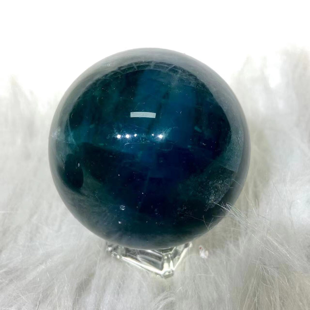 Fluorite sphere-dark teal